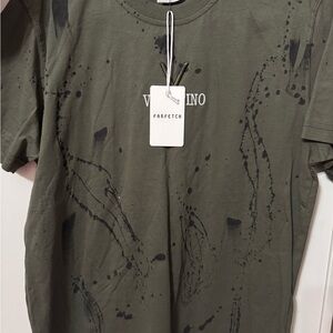 Valentino Olive Splatter Men's Tee